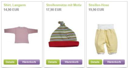 Babykleidung - Naturtextilien für Kleinkinder